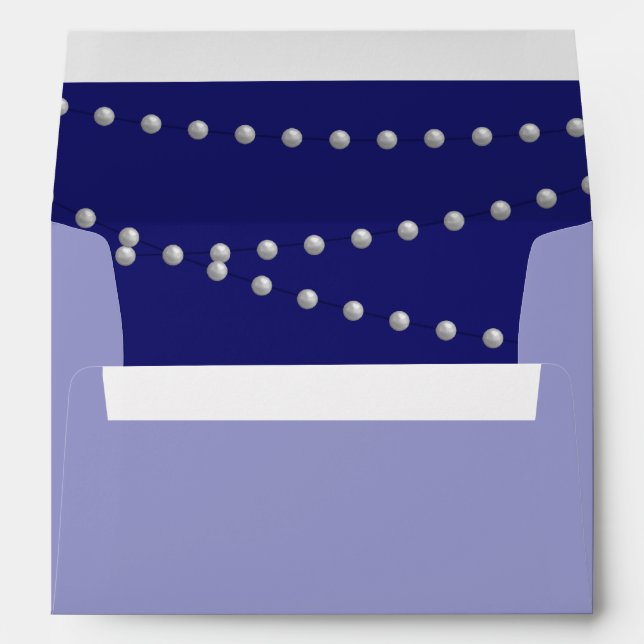 Enveloppes Perles du Parti sur l'enveloppe Indigo (Dos (Bas))