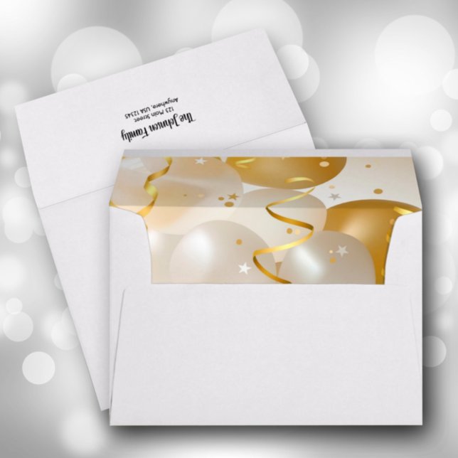 Enveloppes personnalisées 5 x 7 ballets d'annivers (Créateur téléchargé)