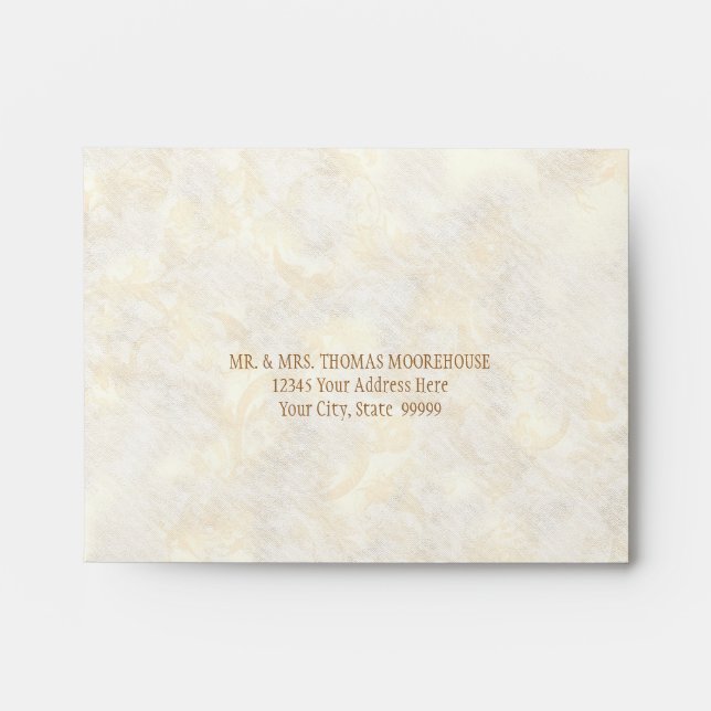 Enveloppes personnalisées A2 Beach Sand Damask Con (Devant)