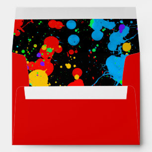 Enveloppes personnalisées Neon Paint Splatter