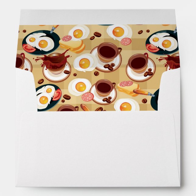 Enveloppes Petit déjeuner Motif 3 (Dos (Bas))