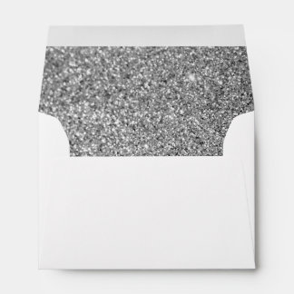 Enveloppes Photo Parties scintillant en argent Faux