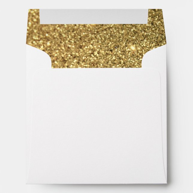 Enveloppes Photo Parties scintillant en or Faux (Dos (Bas))