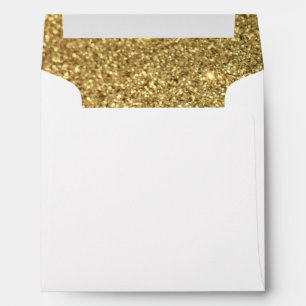 Enveloppes Photo Parties scintillant en or Faux