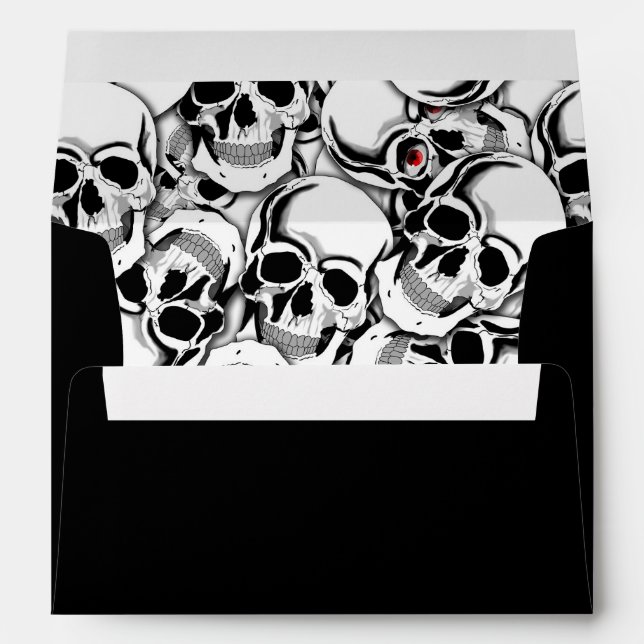 Enveloppes Pièce de crâne Oeil rouge ID222 (Dos (Bas))
