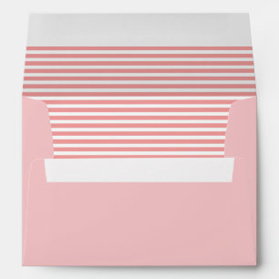 Enveloppes Pink et blanc doux rayé