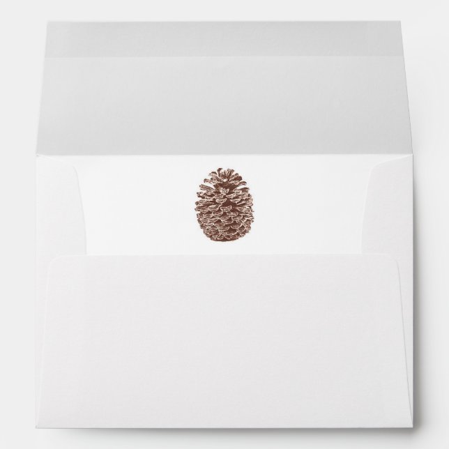 Enveloppes Pins rustiques Mariage campagnard simple (Dos (Bas))