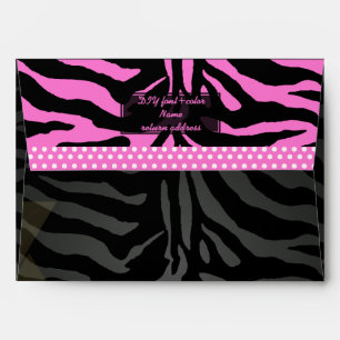 Enveloppes PixDezines do-it-yourself couleur/zebra mitzvah