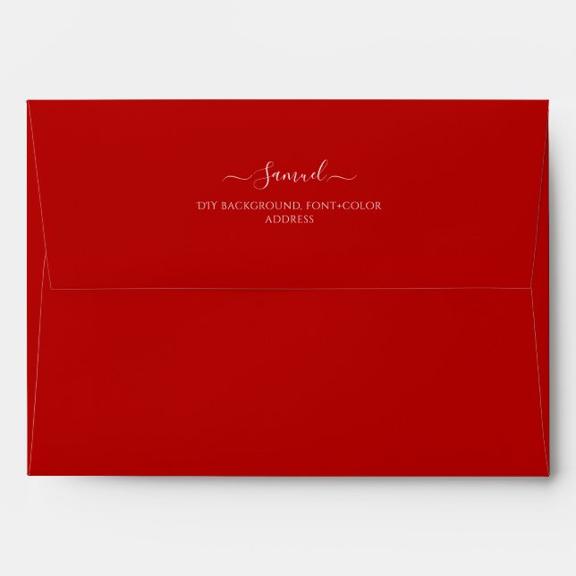 Enveloppes PixDezines do-it-yourself Pigeon Blood Red (Dos (Haut rabat))
