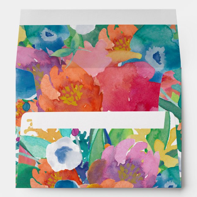 Enveloppes PixDezines Floral/Aquarelle/Pignons/Pansies (Dos (Bas))