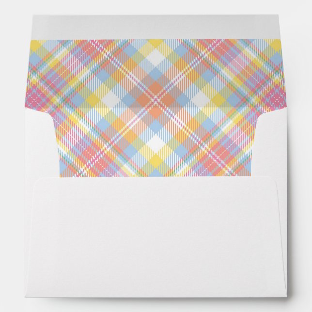 Enveloppes Plaid Pastel Stripe (Dos (Bas))
