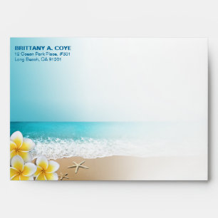 Enveloppes Plumeria Starfish Beach Tropical Hawaiian