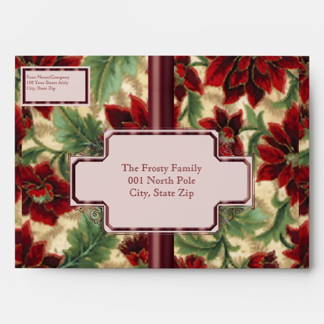 Enveloppes Poinsettias doux (Devant)