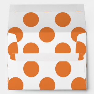 Enveloppes Point blanc et orange