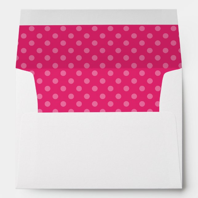 Enveloppes Point Polka rose (Dos (Bas))