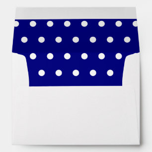 Enveloppes Points blancs et bleu marine