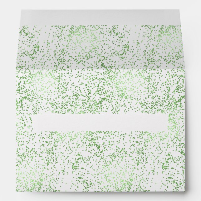 Enveloppes Points Confetti de menthe (Dos (Bas))