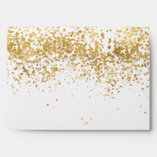 Enveloppes Points Confetti d'or