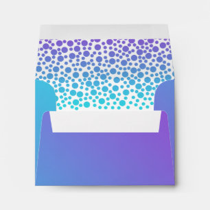 Enveloppes Points Confetti Purple Turquoise Return Adresse RS