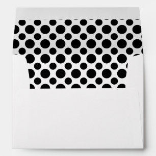Enveloppes Points noirs et blancs grands et petits