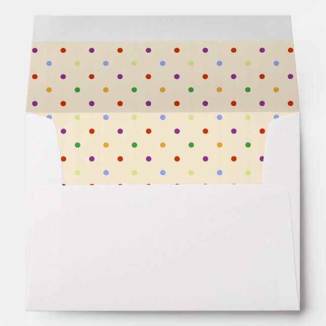 Enveloppes Pois arc-en-ciel (Dos (Bas))