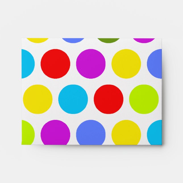 Enveloppes Pois coloré (Devant)