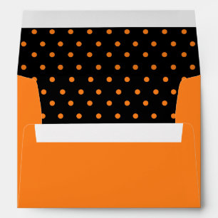 Enveloppes Pois d'Halloween d'Orange noir
