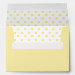 Enveloppes Pois jaunes et blancs