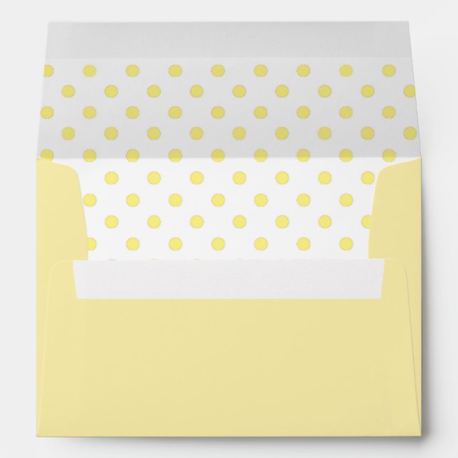 Enveloppes Pois jaunes et blancs (Dos (Bas))