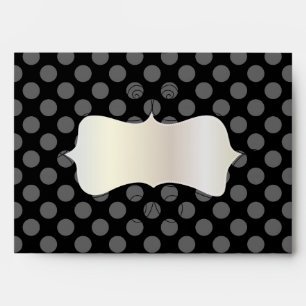 Enveloppes pois monochromes noirs PixDezines, couleur DO-IT-Y