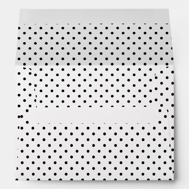 Enveloppes Pois noirs et blancs (Dos (Bas))