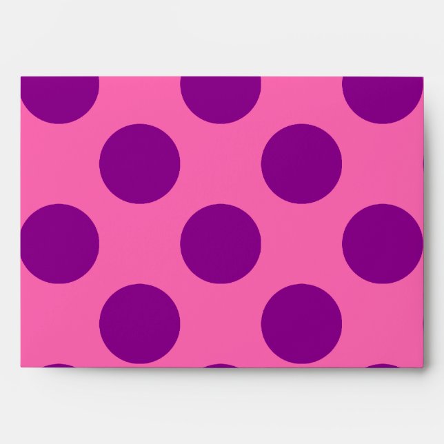 Enveloppes Pois roses chauds (Devant)