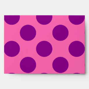 Enveloppes Pois roses chauds