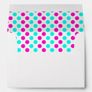 Enveloppes Pois roses et bleus