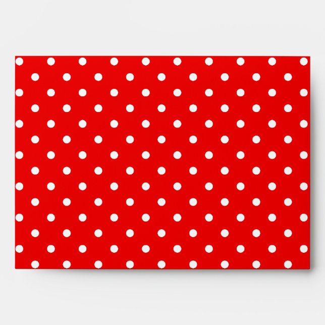 Enveloppes Pois rouges et blancs (Devant)