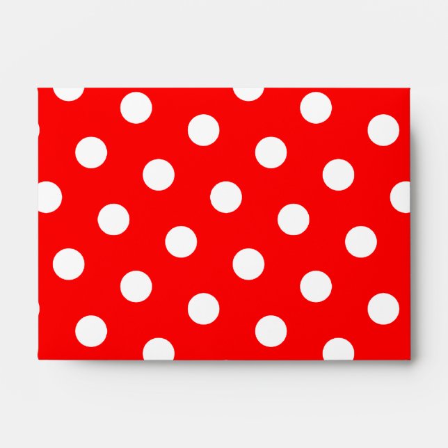 Enveloppes Pois rouges et blancs (Devant)