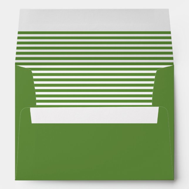 Enveloppes Pois vert et blanc rayé (Dos (Bas))