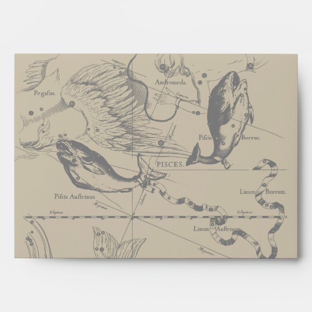 Enveloppes Poissons Constellation Hevelius vers 1690 (Devant)