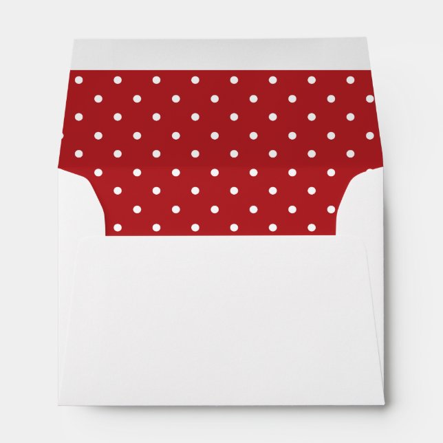 Enveloppes Polka blanc rouge (Dos (Bas))