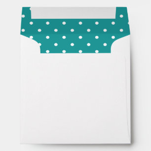 Enveloppes Polka bleu Turquoise à point