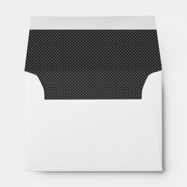 Enveloppes Polymère noir et gris de fibre de carbone (Dos (Bas))