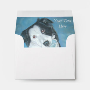 Enveloppes portrait du chien collie à la frontière
