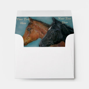 Enveloppes poulain noir poulain poulain chevaliers bébés