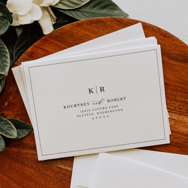 Enveloppes pré-adressées de mariage élégantes RSVP (Créateur téléchargé)
