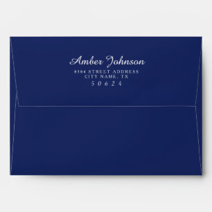 Enveloppes préadressées bleu marine 5 x 7
