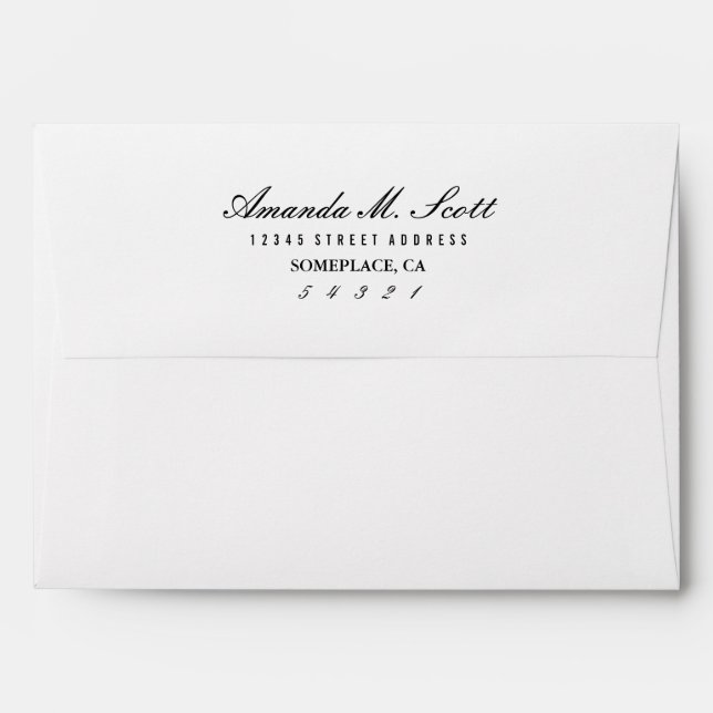Enveloppes préadressées de type élégant (Dos (Haut rabat))