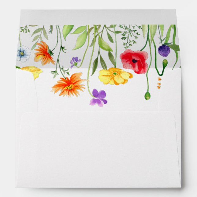 Enveloppes printanières fleurs sauvages colorées 5 (Dos (Bas))