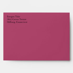 Enveloppes Raspberry Red A7 5x7 avec adresse de re
