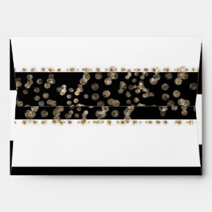 Enveloppes Rayures Noir & Blanc Hollywood Or