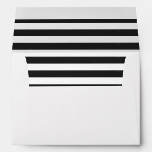 Enveloppes Rayures noires et blanches épousant l'enveloppe